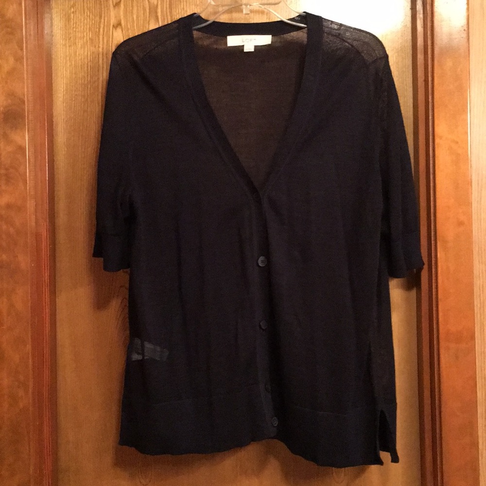 Loft xl navy sweater. Short sleeves lightweight